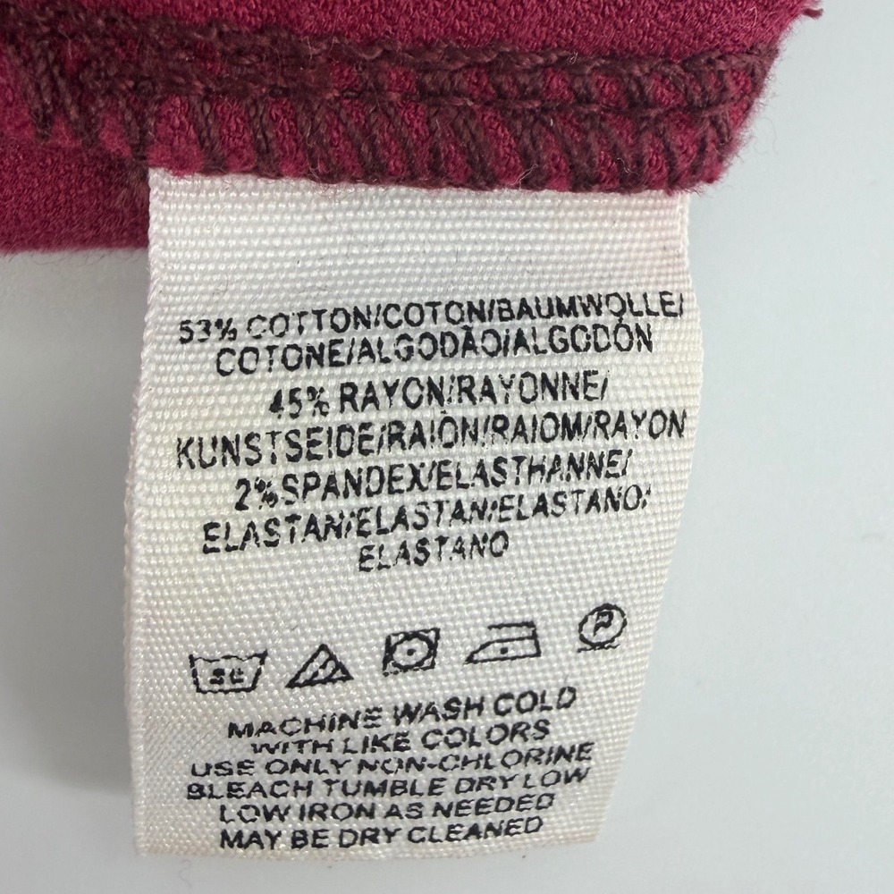 Free People Burgundy Velvet Mini Skirt Button Side Back Zip W 29 61855-16515125 - Picture 7 of 9